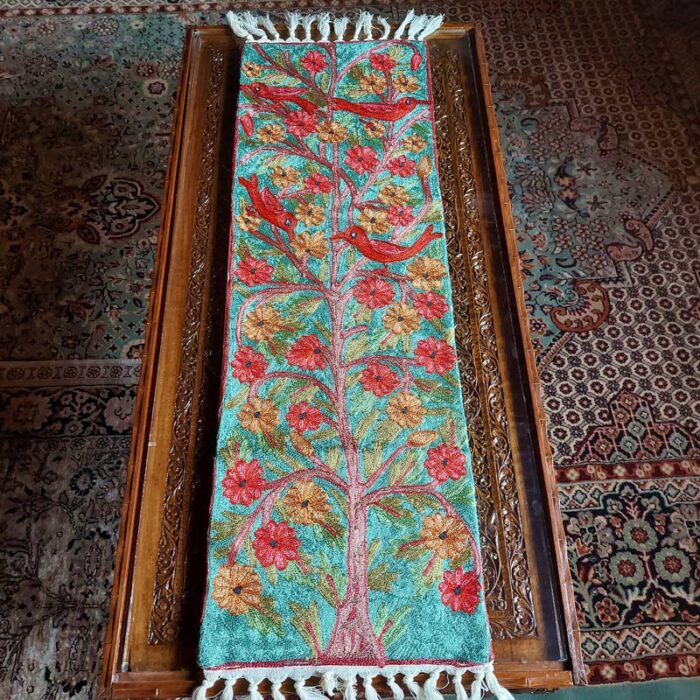 Chari Kul Chain Stitch Embroidered Table Runner (3x1ft) - Image 2