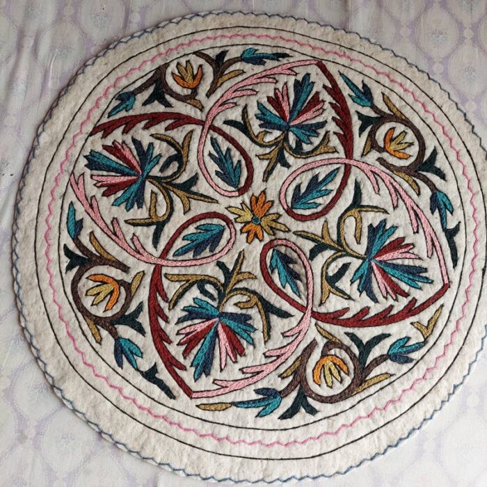 3x3ft Boni Pun Wool Namda Rug