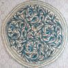 4x4 Blue Flora Handmade Aari Embroidered Wool Namda