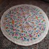 5x5 Floral Handmade Aari Embroidered Wool Namda