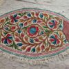 5x3 Oval Handmade Aari Embroidered Wool Namda