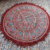 5x5 Maroon Chinari Handmade Aari Embroidered Wool Namda