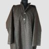 Check Pheran With Black Dark Green & White Lines for Men