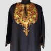 Black Cashmilon Pheran with Floral Aari Work