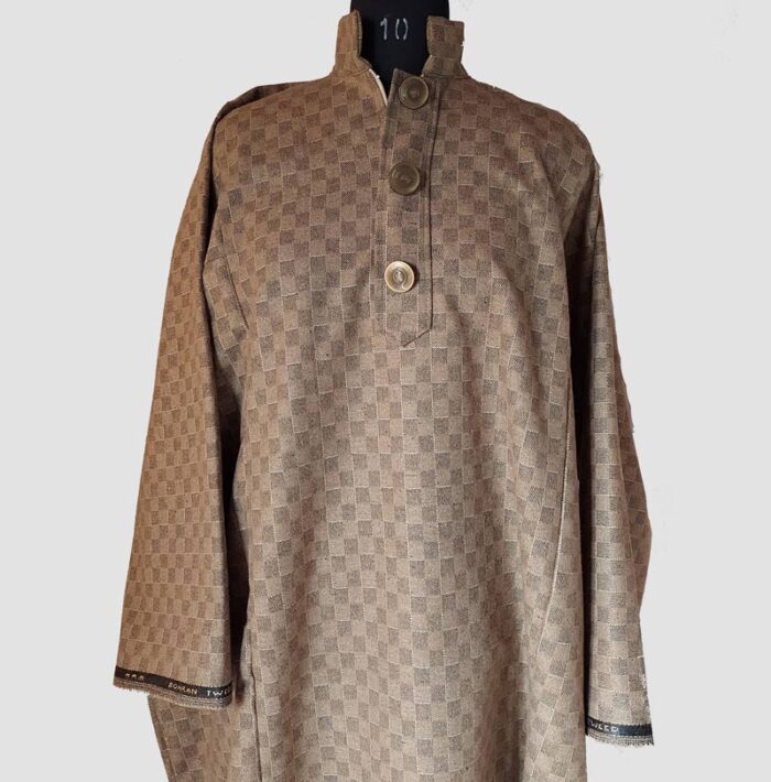 Brown With Grey Check Pheran