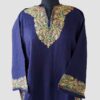 Dark Blue Cashmilon Pheran With Aari Work