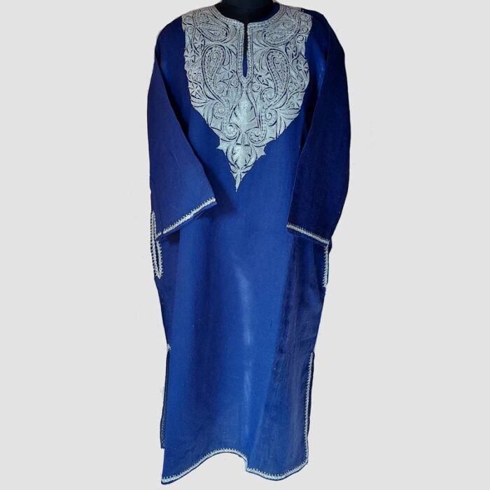 Dark Blue Raffal Tilla Pheran - Image 2