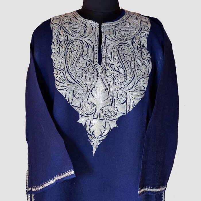 Dark Blue Raffal Tilla Pheran