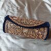 Dark Blue Velvet Clutch With Tilla Work