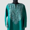 Green Cashmilon Pheran With Aari Work