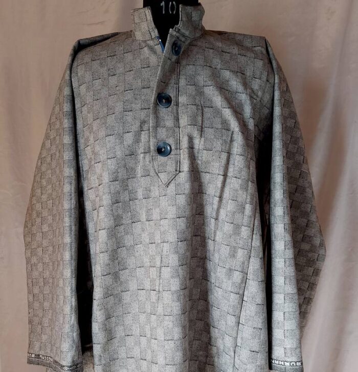Grey Check Pheran for Men