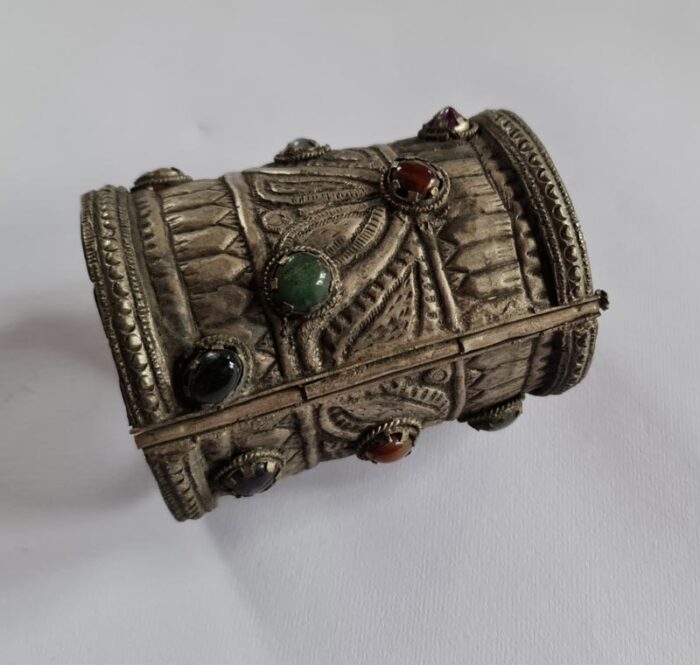 Kashmiri Traditional & Antique Handmade Cuff Bracelet with Stones - Image 3