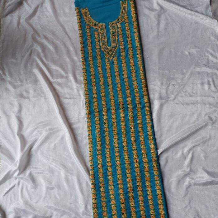 Blue Spun Aari Handwork Suit - Image 2