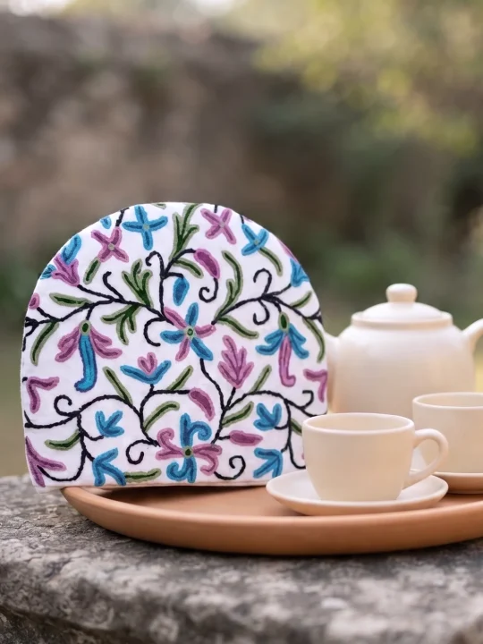 Gurez Handmade Quilted Tea Cozy | Lavendar and Blue