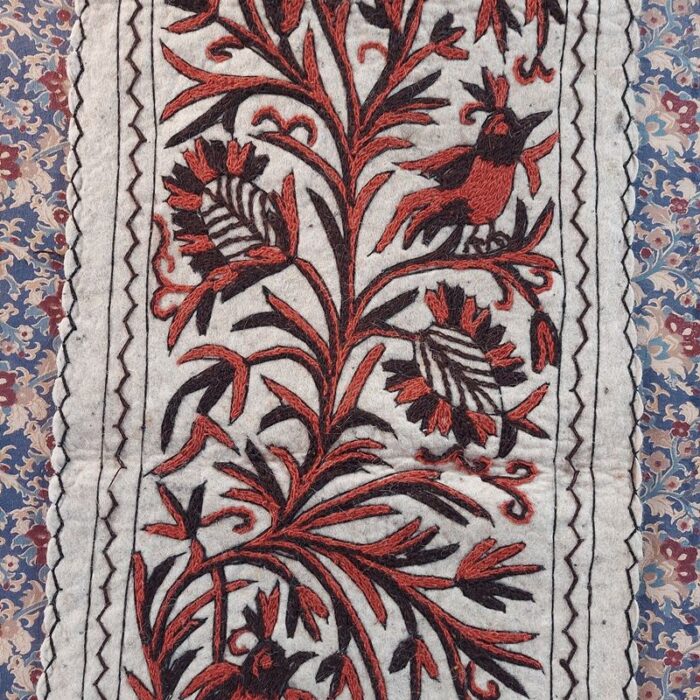 6x2 Brown Handmade Aari Embroidered Runner Namda - Image 5