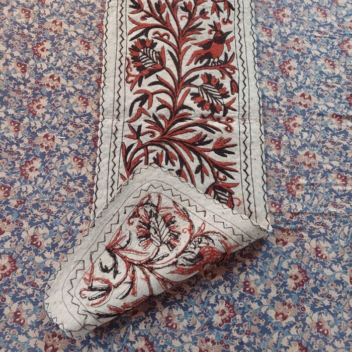 6x2 Brown Handmade Aari Embroidered Runner Namda - Image 2