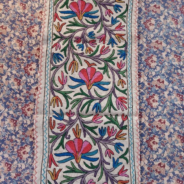 6x2 Golebi Posh Handmade Aari Embroidered Runner Namda - Image 5