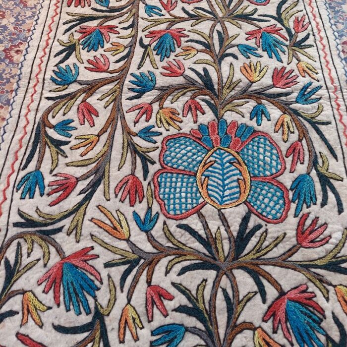 5x3 ZePosh Handmade Aari Embroidered Wool Namda - Image 7