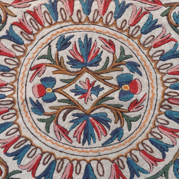 5x3 Ze Gol Handmade Aari Embroidered Wool Namda - Image 2