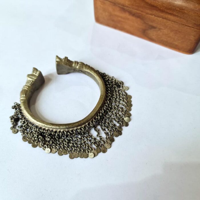 Vintage Kashmiri Handmade Bangle with Chains