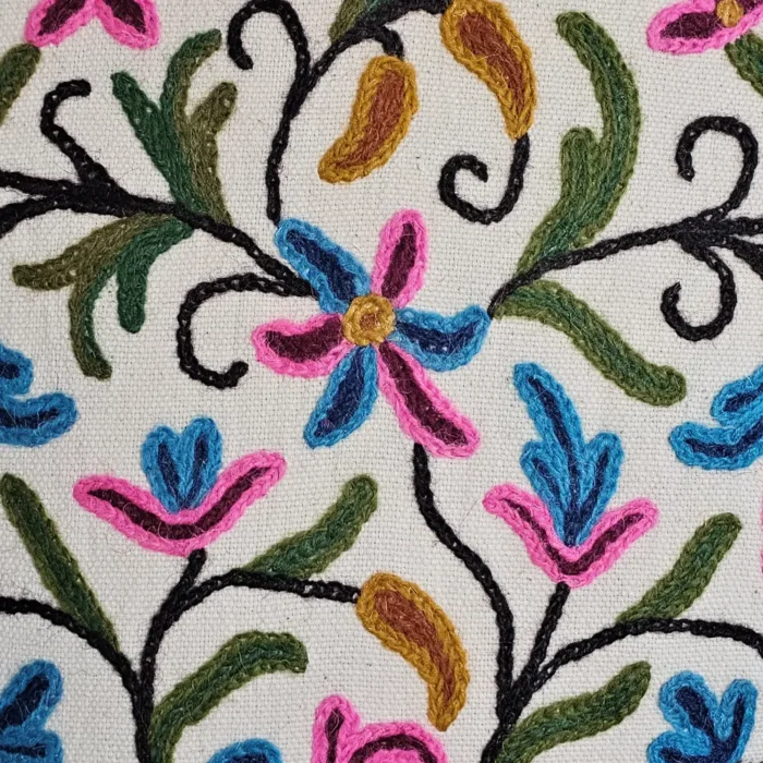Floral Sabzar Kashmiri Crewel Tea Cozy with Hand Embroidery | Bulbul - Image 2