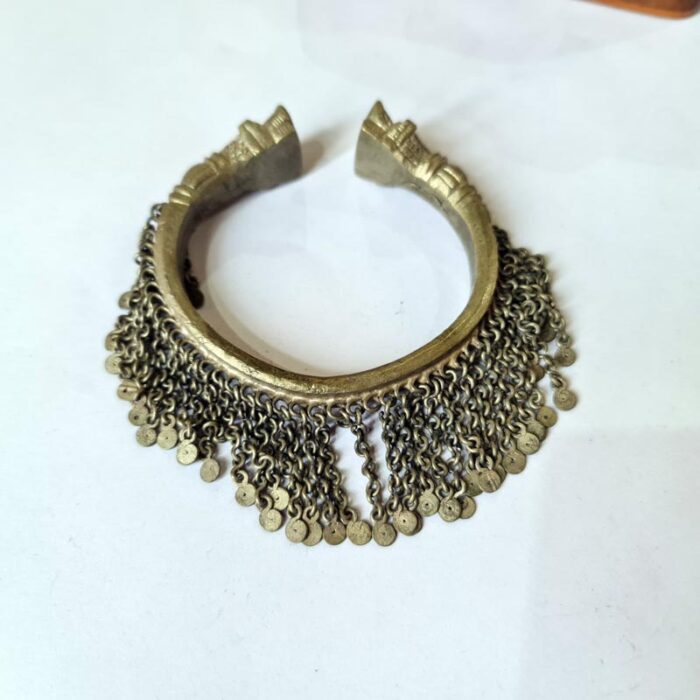 Vintage Kashmiri Handmade Bangle with Chains - Image 4