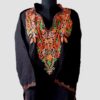Black Raffal Aari Work Kurta