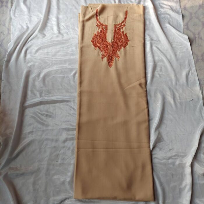 Light Brown Summer Cool Sozni Suit with Hand Sozni - Image 2