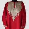 Maroon Aari Hand Work Pure Raffal Pheran