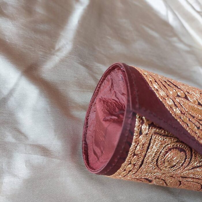 Maroon Clutch With Tilla Work - Image 2