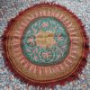4x4 Maroon Handmade Aari Embroidered Wool Namda