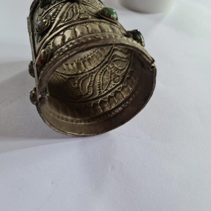 Kashmiri Traditional & Antique Handmade Cuff Bracelet with Stones - Image 2