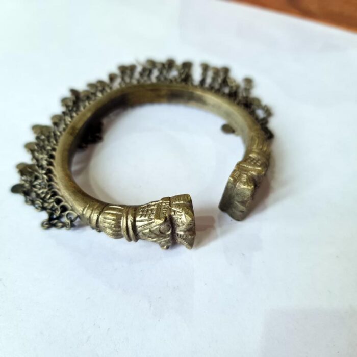 Vintage Kashmiri Handmade Bangle with Chains - Image 2