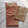 3Pc Pashmina Color Pure Wool Handwork Suit With Stole