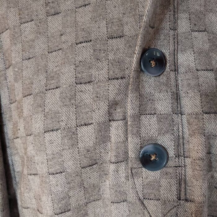 Grey Check Pheran for Men - Image 3