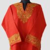 Red Cashmilon Pheran With Aari Work