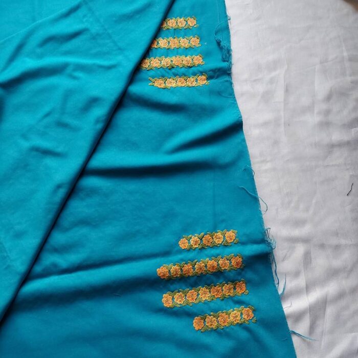 Blue Spun Aari Handwork Suit - Image 3