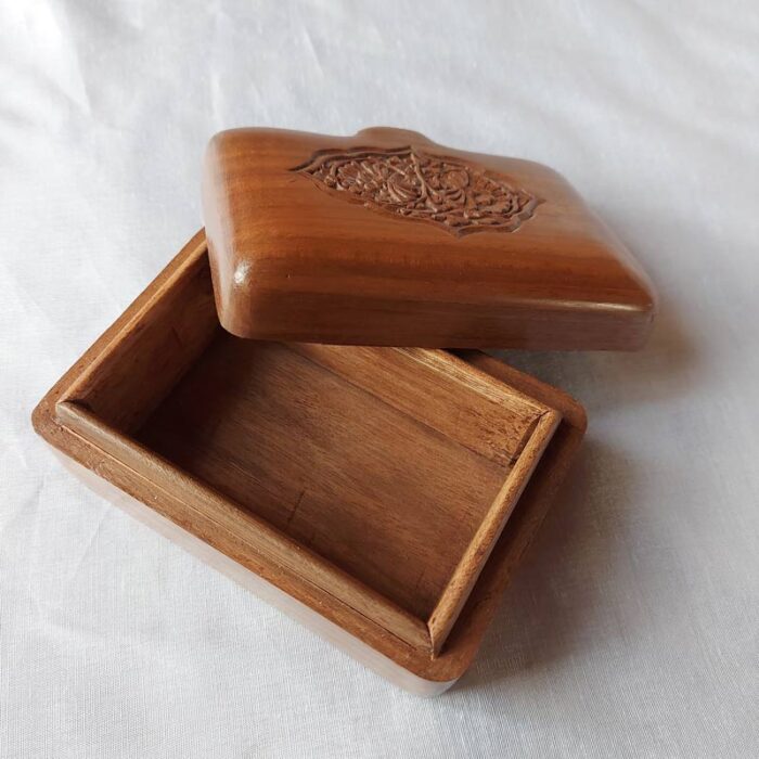 Naqashi Walnut Wood Box - Image 3