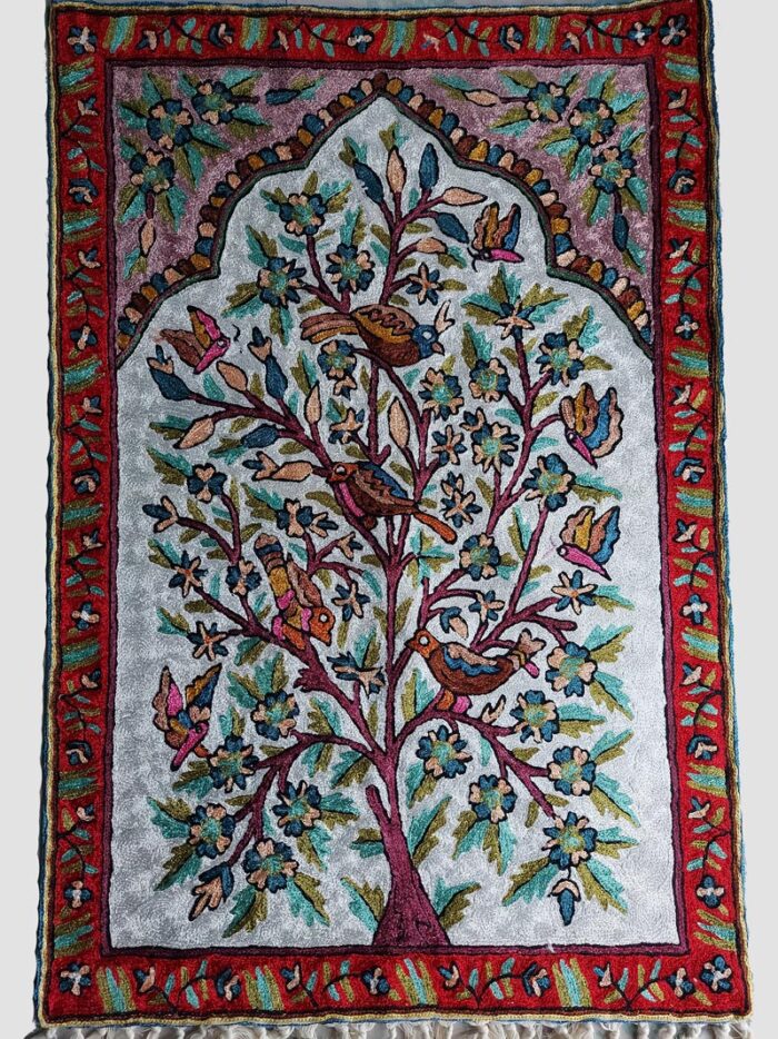 3x2 Tree of Life Birdy Chainstitch Wall Hanging - Image 2