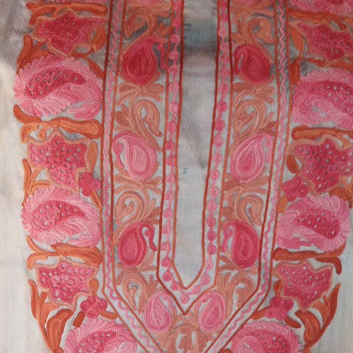 Golabi Silk Aari Work Kurta - Image 3