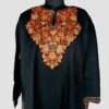 Black Raffal Floral Aari Work Pheran