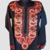 Black Lal Badami Summer Cool Aari Work Kurta