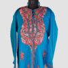Blue Cashmilon Aari Emroidered Kurta with Collar