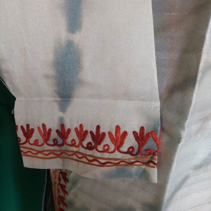 Silk Wazul Aari Work Kurta - Image 3