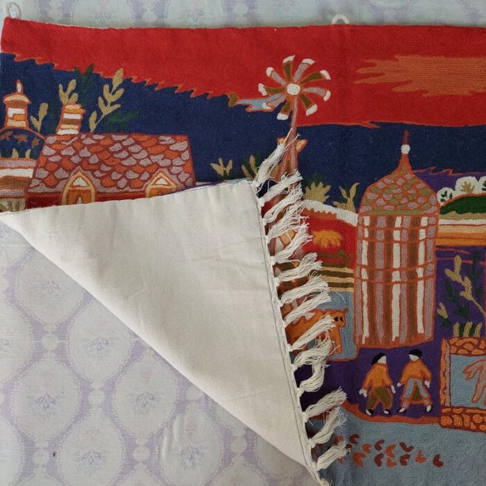 3×2 Scenary Handmade Wool Chainstitch Wall Hanging - Image 3