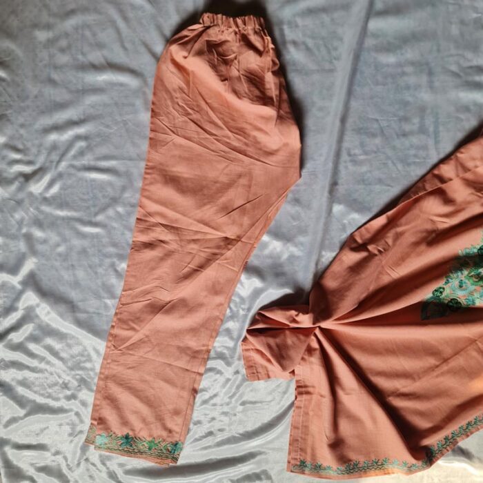Light Pink II Stitched Summer Cool Kurta with Trousers - Image 3