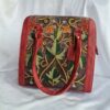 Maroon Handwork Leather Handbag Cum Sling