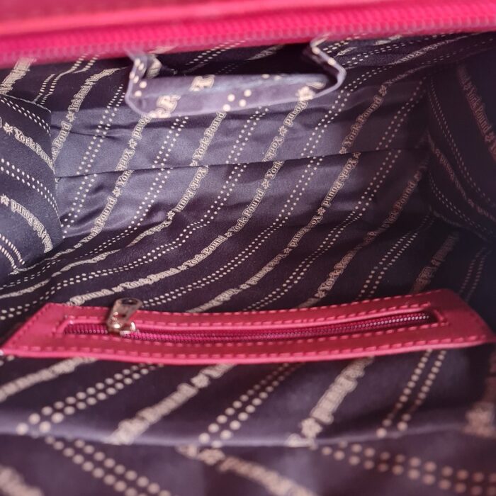Maroon Handwork Leather Handbag Cum Sling - Image 4