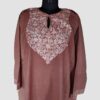 Rust Raffal Floral Aari Work Pheran
