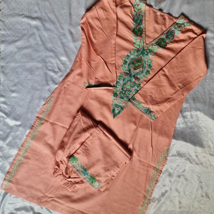 Light Pink Stitched Summer Cool Kurta with Trousers